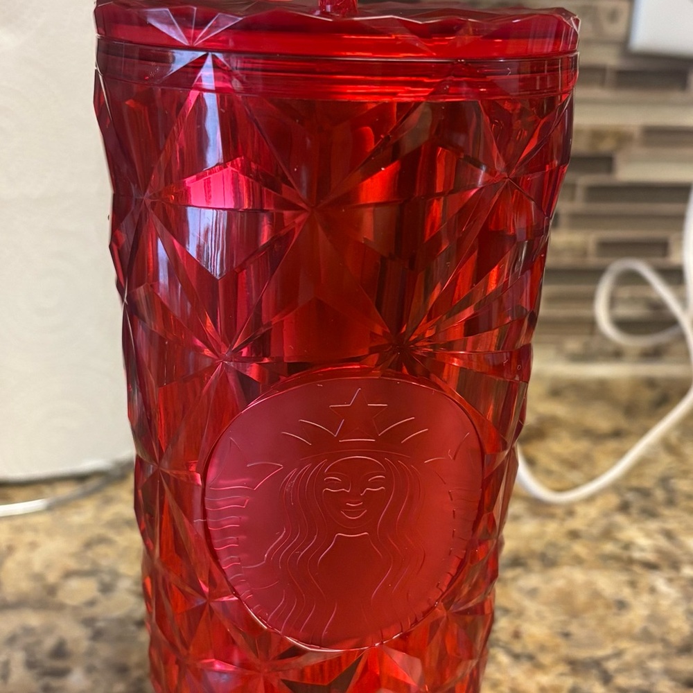 Starbucks Radiant Red Textured Tumbler